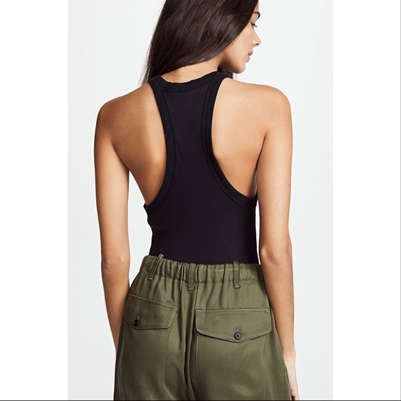 NWOT-Free People Black Wide Eyed Ribbed Tank - Picture 4 of 7